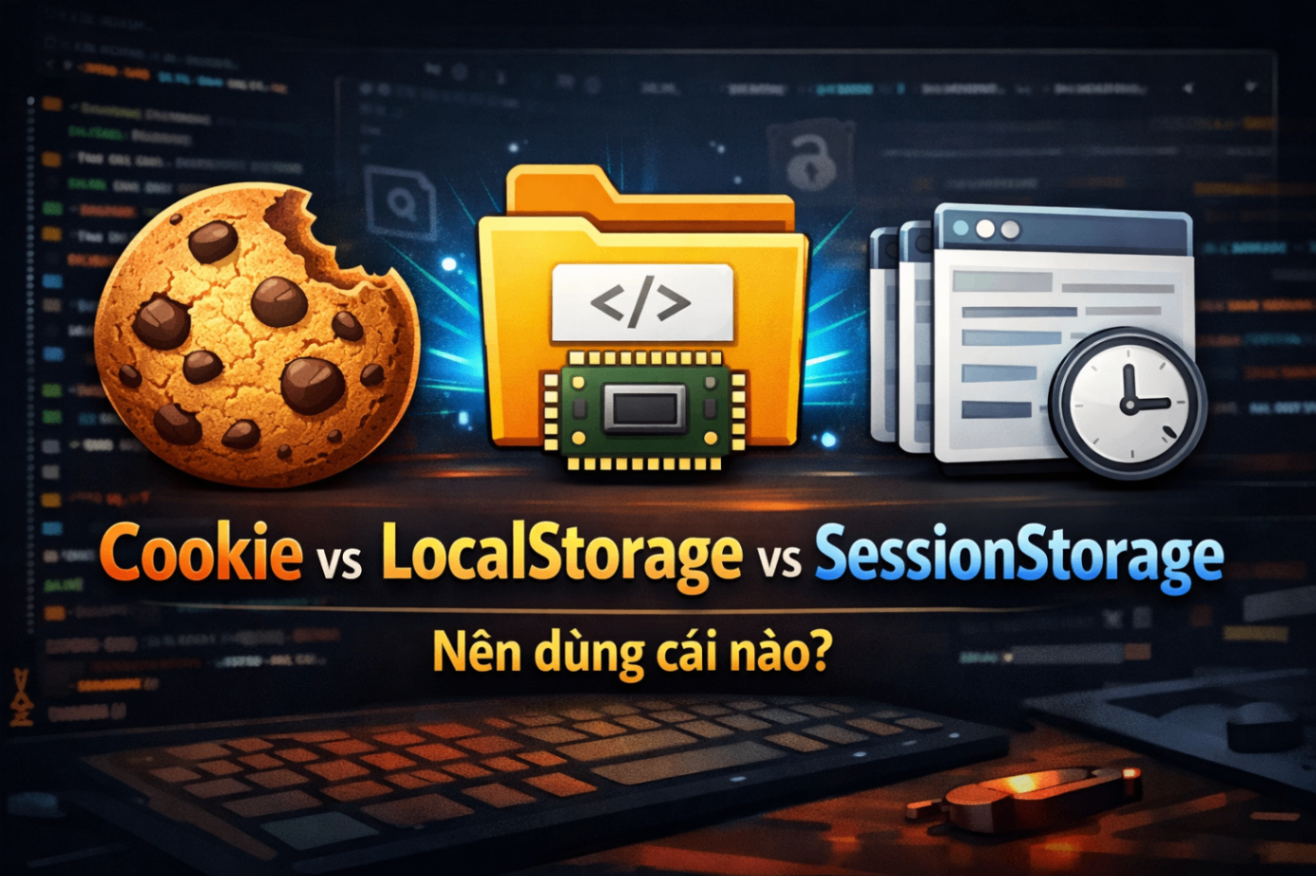 LocalStorage vs Cookie vs SessionStorage: Nên dùng cái nào?